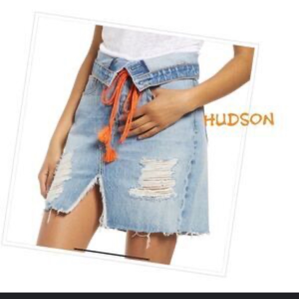 Hudson Jeans Sloane Light Blue Denim mini skirt
